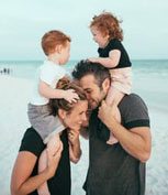 family beach scene photo