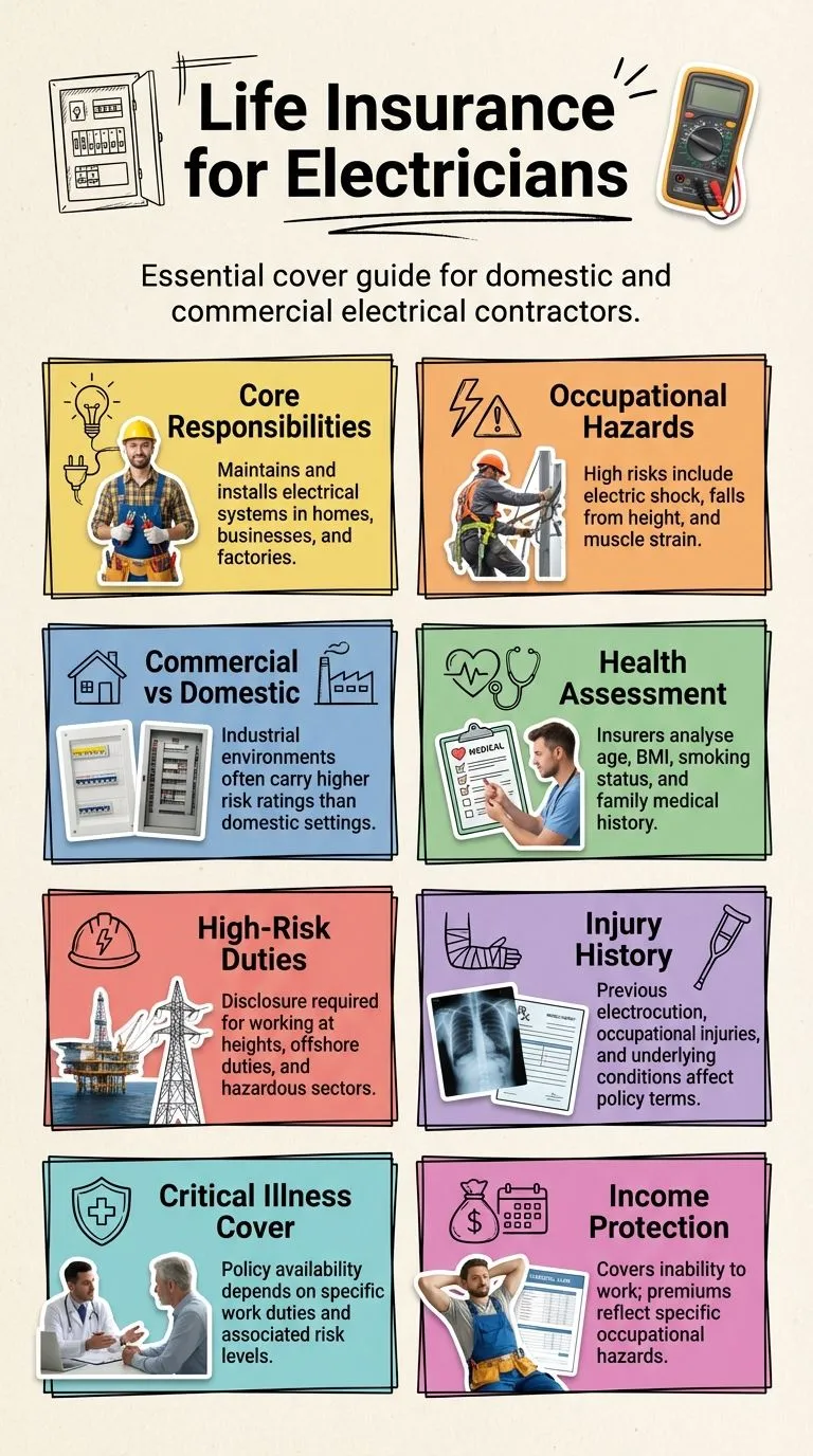 Why electricians need life insurance diagram