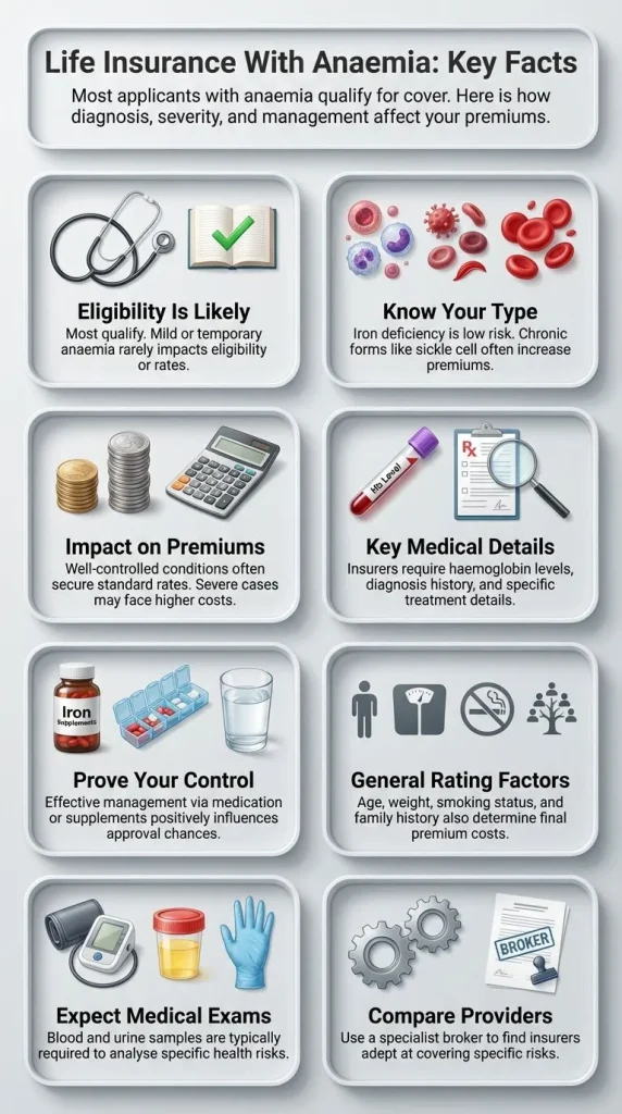 Anaemia life insurance infographic
